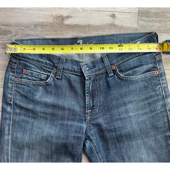 7 For All Mankind Women’s Roxy Straight Leg Jeans Size 29 Medium Wash Blue - Picture 9 of 9
